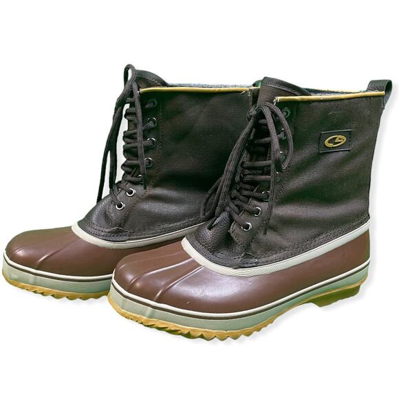 Brand New Men's Duck Rubber/Waxed Canvas Boots from Target - Size 8 - Picture 1 of 6